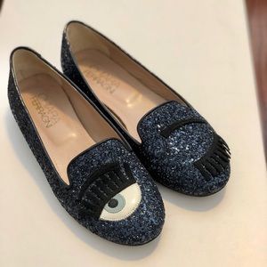 Chiara Ferragni Winking Eye Ballerina Flats Shoes